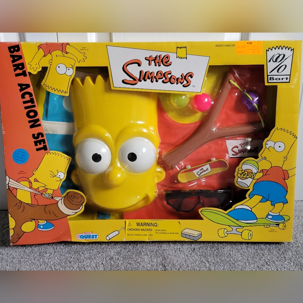 The Simpsons Bart Action Set - Yellow Bart Mask & Accessories